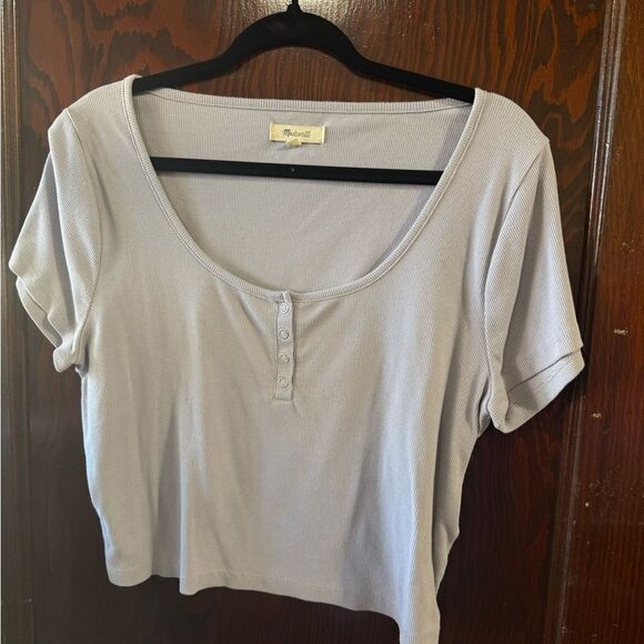 Madewell Light Lavender Short Sleeve Top - Picture 5 of 6